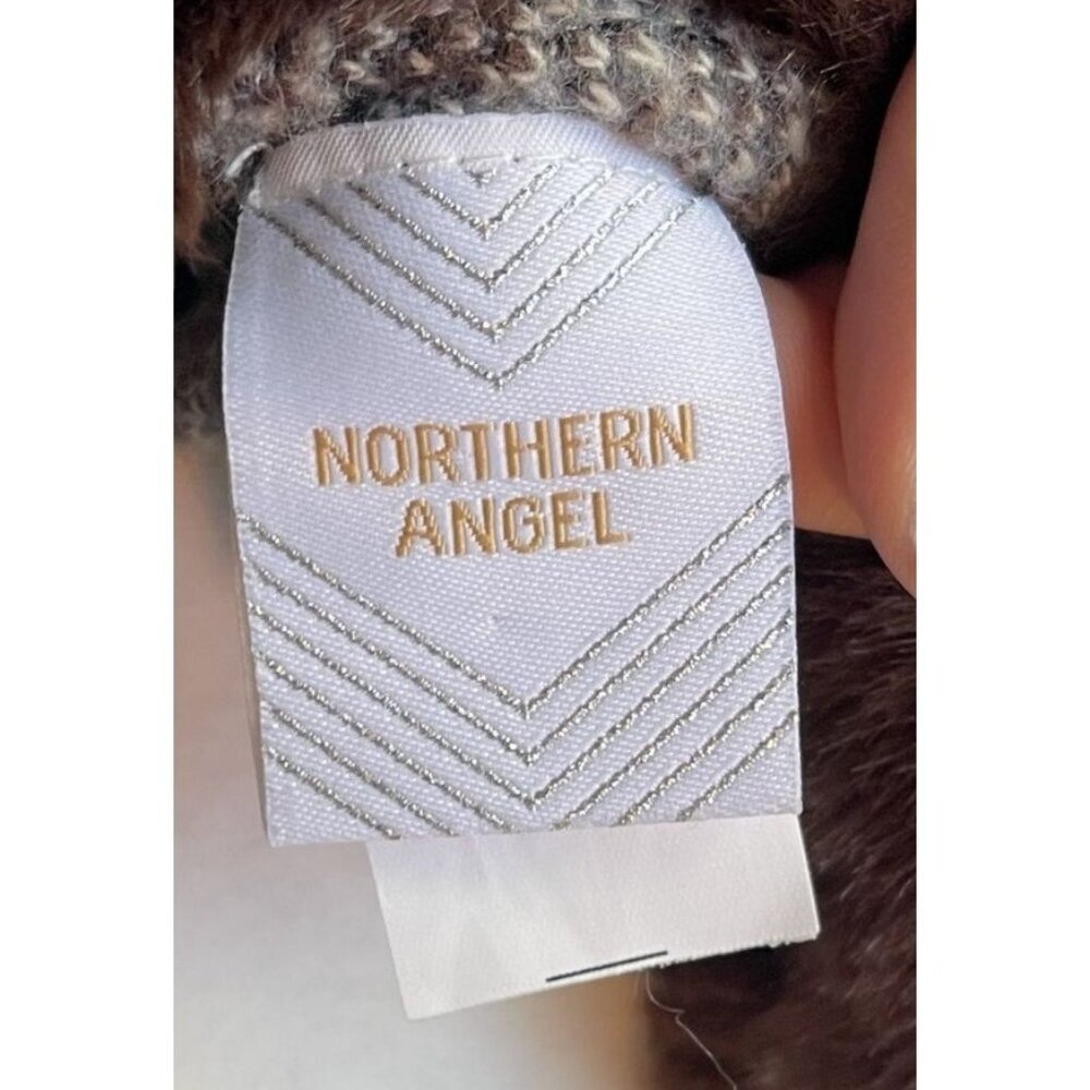 Northern Angel Anthropologie Fur Trim Poncho Sweater S/M Penny Lane Oversized - Picture 8 of 9